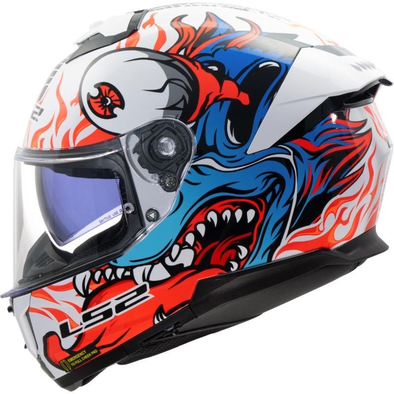 Casco Integrale LS2 FF808 STREAM II INFERNO Biaco Blu