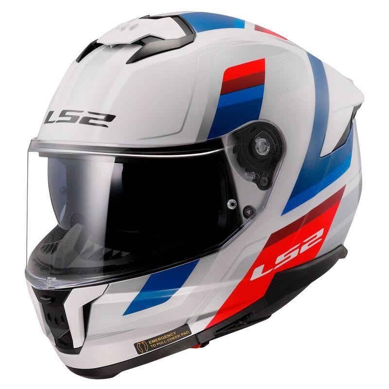 Casco Integrale LS2 FF808 STREAM II VINTAGE Bianco Blu Rosso