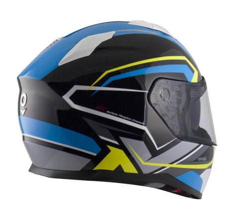 Casco Integrale Nos NS-11F SHURE Blu Giallo
