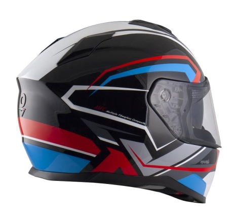 Casco Integrale Nos NS-11F SHURE Bianco Rosso Blu