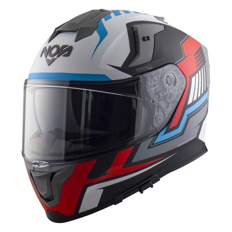 Casco Integrale Nos NS-10 SONIC Blu RossoOpaco