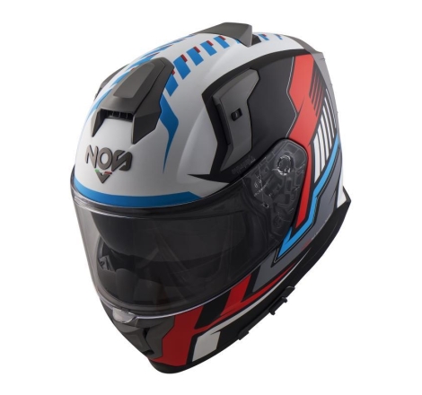 Casco Integrale Nos NS-10 SONIC Blu RossoOpaco