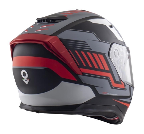 Casco Integrale Nos NS-10 SONIC Rosso Grigio Opaco