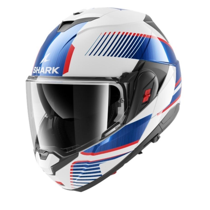 Casco Modulare Shark OXO SIKTER Bianco Cromo Blu