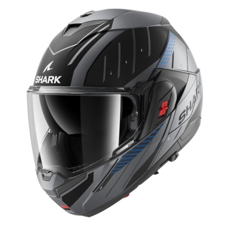 Casco Modulare Shark OXO RYDGER Opaco Antracite Blu Nero