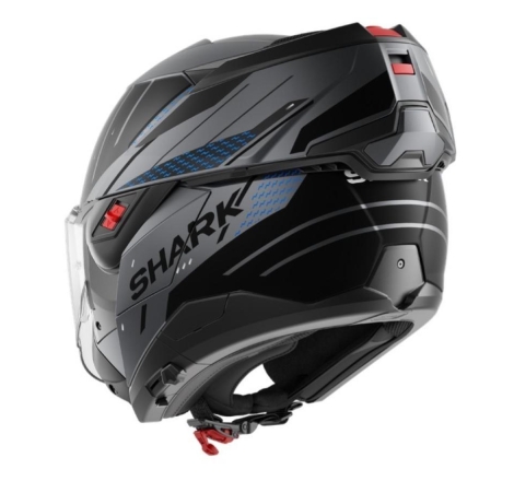 Casco Modulare Shark OXO RYDGER Opaco Antracite Blu Nero