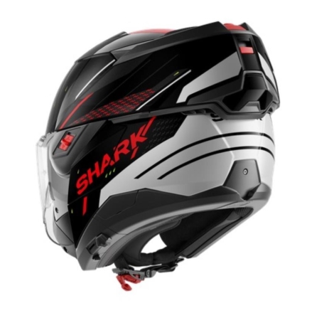 Casco Modulare Shark OXO RYDGER Nero Argento Rosso