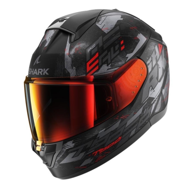 Casco integrale Shark RIDILL 2 MOLOKAI Nero Antracite Rosso Opaco