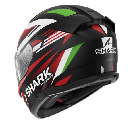 Casco Integrale Shark D-SKWAL 3 FIRSTLAP Nero Rosso Verde Opaco