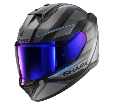 Casco Integrale Shark D-SKWAL 3 SIZLER Nero Antracite Blu Opaco