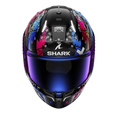 Casco Integrale Shark SKWAL I3 HELLCAT Nero Cromo Blu