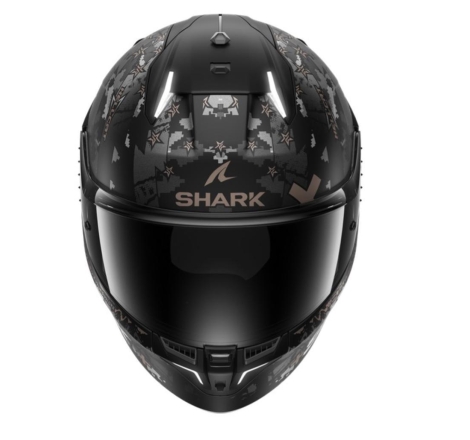 Casco Integrale Shark SKWAL I3 HELLCAT Nero Cromo Antracite Opaco