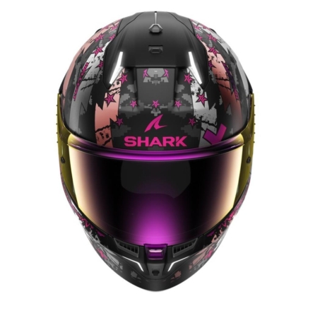 Casco Integrale Shark SKWAL I3 HELLCAT Nero Cromo Viola