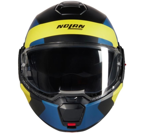 Casco Modulare Nolan N120-1 OMOCROMO Nero Blu Giallo Opaco