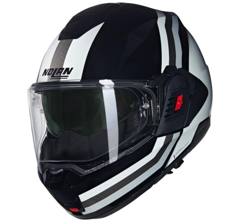 Casco Modulare Nolan N120-1 LINEO Nero Bianco Argento
