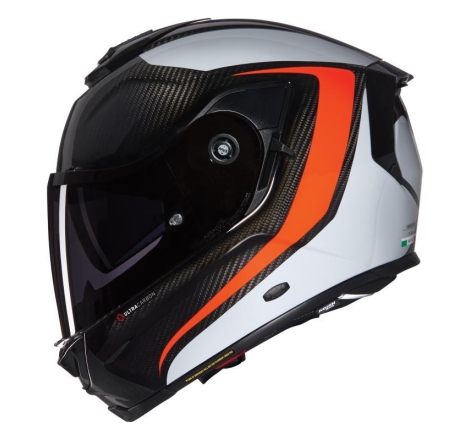 Casco Integrale Nolan X-903 ULTRA CARBON INTRIGO Carbonio Grigio Arancio