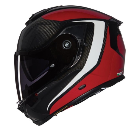 Casco Integrale Nolan X-903 ULTRA CARBON INTRIGO Carbonio Rosso Bianco