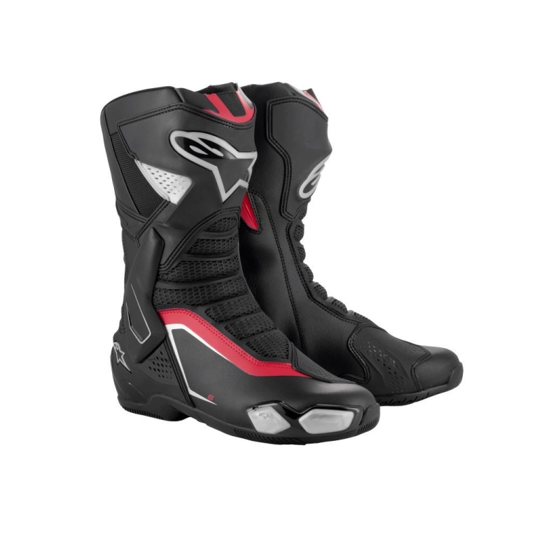 Stivali moto stradale Alpinestars SMX-6 V3 Nero Argento Rosso