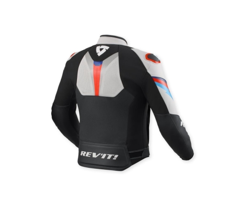 Giubbino moto Rev'it in pelle Quantum 3 Neo Grigio Chiaro