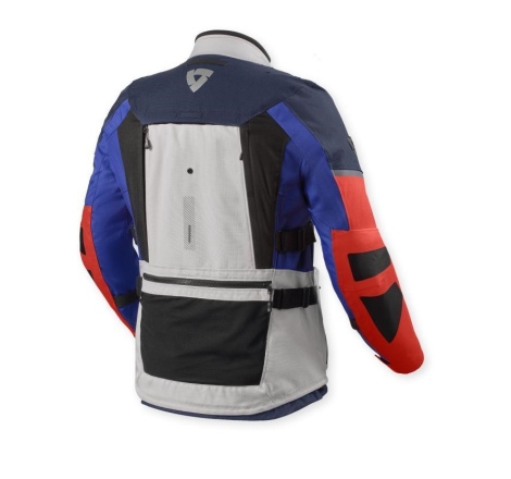Giacca moto Rev'it Sand 5 H2O Triplo Strato Argento Blu Rosso