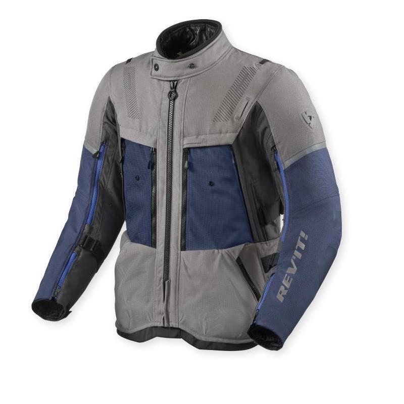Giacca moto Rev'it Sand 5 H2O Triplo Strato Grigio Blu