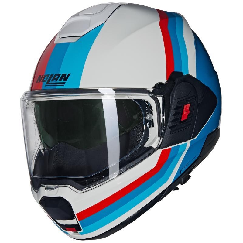 Casco Modulare Nolan N120-1 LINEO Bianco Blu Rosso