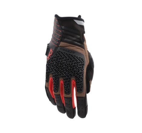 Guanti Moto Tessuto Acerbis Crossover Marrone Arancio