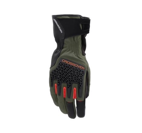 Guanti Moto Tessuto Acerbis Crossover Wp impermeabile Nero Verde