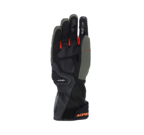 Guanti Moto Tessuto Acerbis Crossover Wp impermeabile Nero Verde