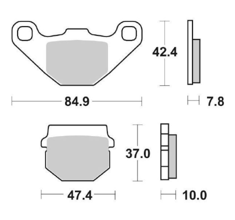 Pastiglie Freno SBS 102 HF Ceramica Anteriori-Posteriori