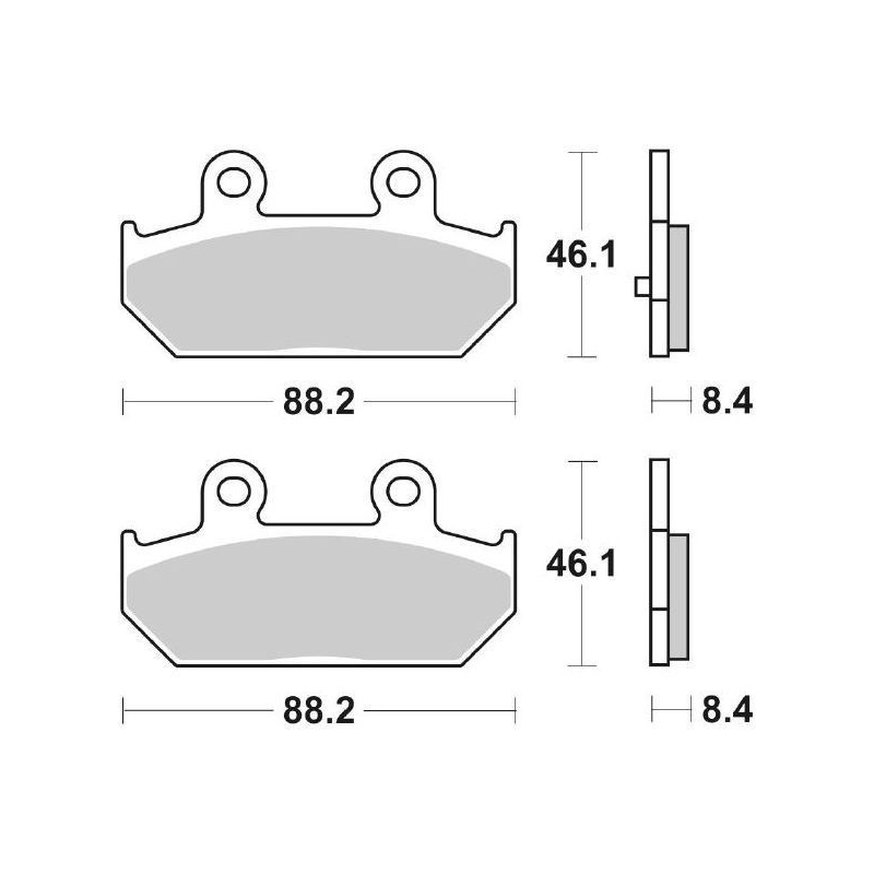 Pastiglie Freno SBS 182 MS Sinterizzate Anteriori - Posteriori