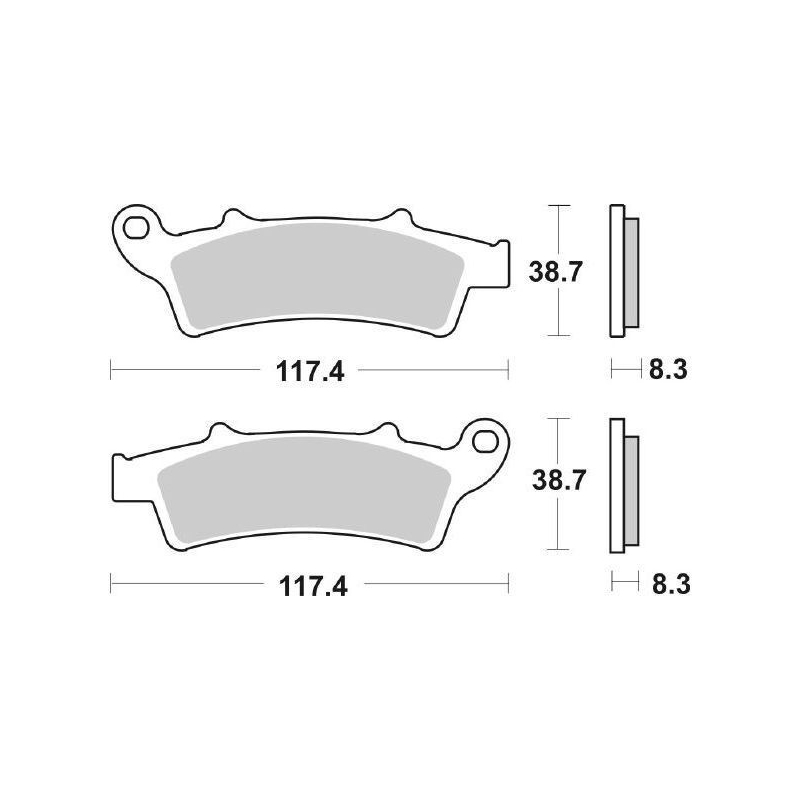 Pastiglie Freno SBS 159 MS Sinterizzate Anteriori - Posteriori