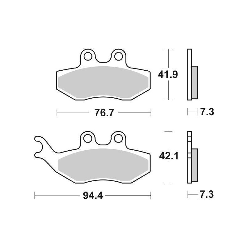Pastiglie Freno SBS 168 CT Carbontech Anteriori-Posteriori