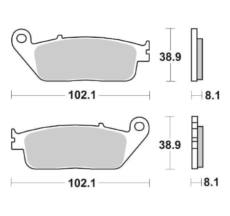 Pastiglie Freno SBS 183 MS Sinterizzate Anteriori - Posteriori
