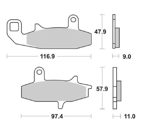 Pastiglie Freno SBS 626 HS Sinterizzate Anteriori
