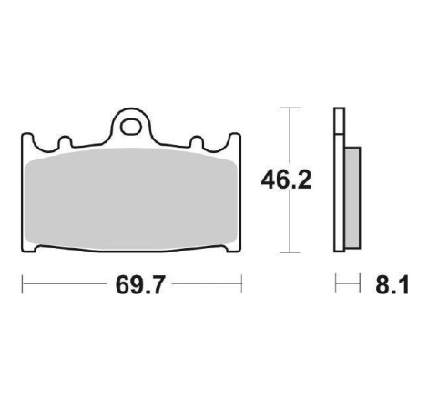 Pastiglie Freno SBS 631 HS Sinterizzate Anteriori