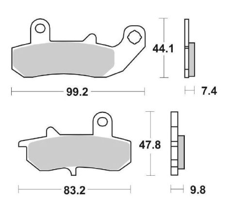 Pastiglie Freno SBS 635 LS Sinterizzate Posteriori