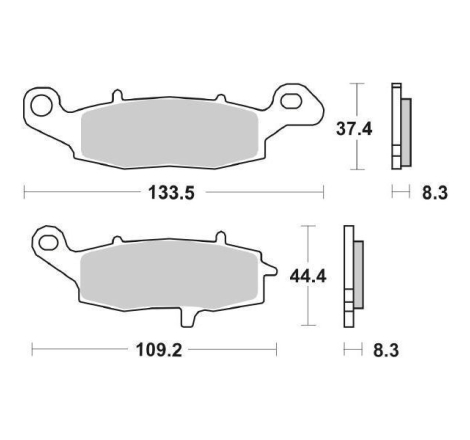 Pastiglie Freno SBS 705 RS Sinterizzate Anteriori