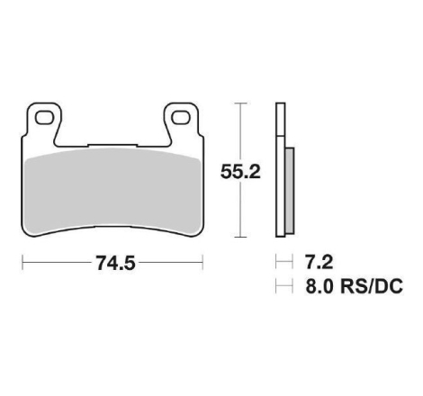Pastiglie Freno SBS 734 HS Sinterizzate Anteriori