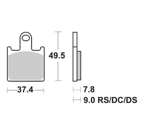 Pastiglie Freno SBS 838 HS Sinterizzate Anteriori