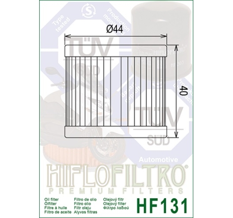 Filtro Olio Hiflo HF131 per Hyosung - Suzuki