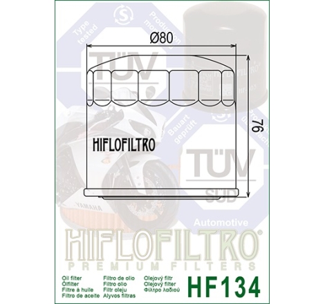 Filtro Olio Hiflo HF134 per Suzuki