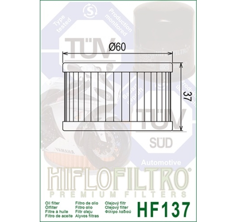 Filtro Olio Hiflo HF137 per Ccm / Sachs / Suzuki