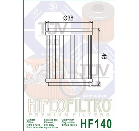 Filtro Olio Hiflo HF140 per Fantic / Husqvarna / Yamaha