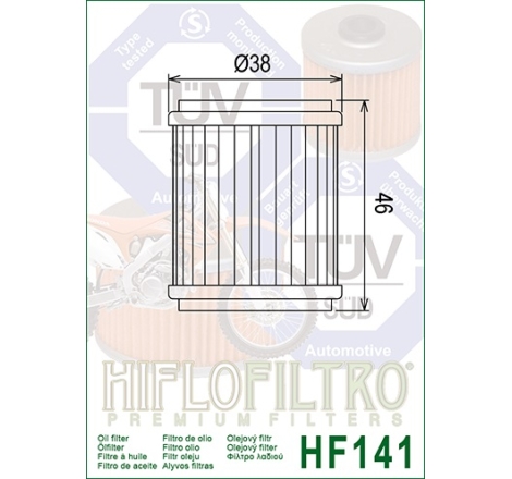 Filtro Olio Hiflo HF141 per Beta / Fantic / Gas Gas / Hm / Mbk / Rieju / Tm / Yamaha