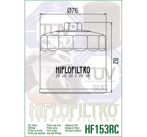 Filtro Olio Hiflo HF153RC Racing per Bimota / Cagiva / Ducati / Gilera