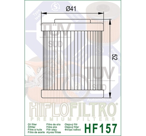 Filtro Olio Hiflo HF157 per Beta / Ktm / Polaris