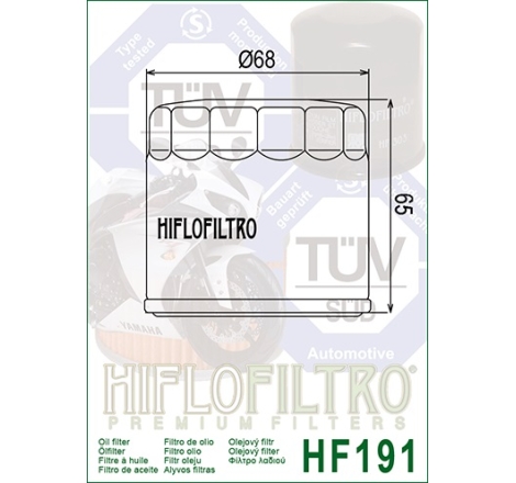 Filtro Olio Hiflo HF191 per Peugeot / Triumph