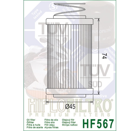 Filtro Olio Hiflo HF567 per MV Agusta