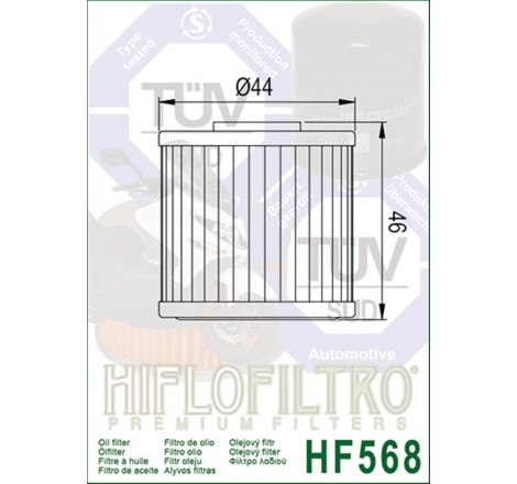 Filtro Olio Hiflo HF568 per Kymco